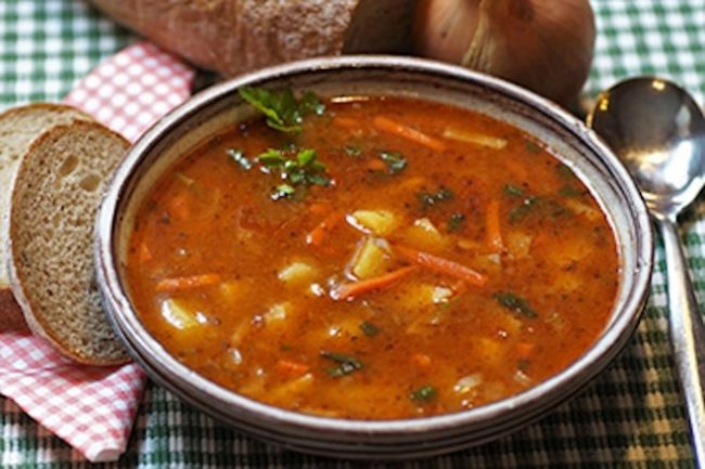 photo of soup in a bowl