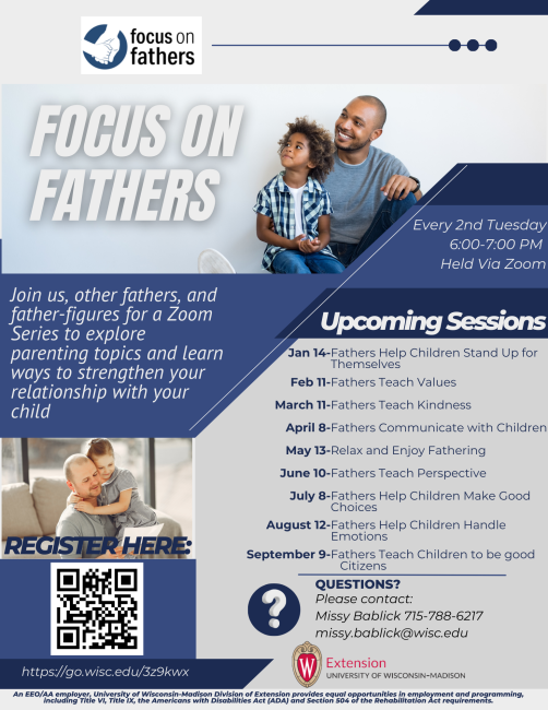 image of 2025 Focus on Fathers sessions flyer