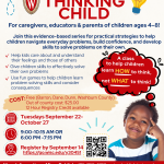 Flyer for fall 2026 Raising a Thinking Child series