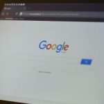 Photo of a search engine on a laptop screen